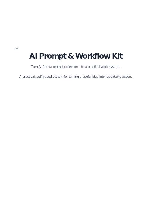 AI Prompt & Workflow Kit product cover