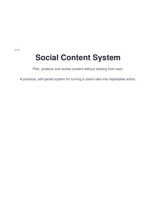Social Content System product cover